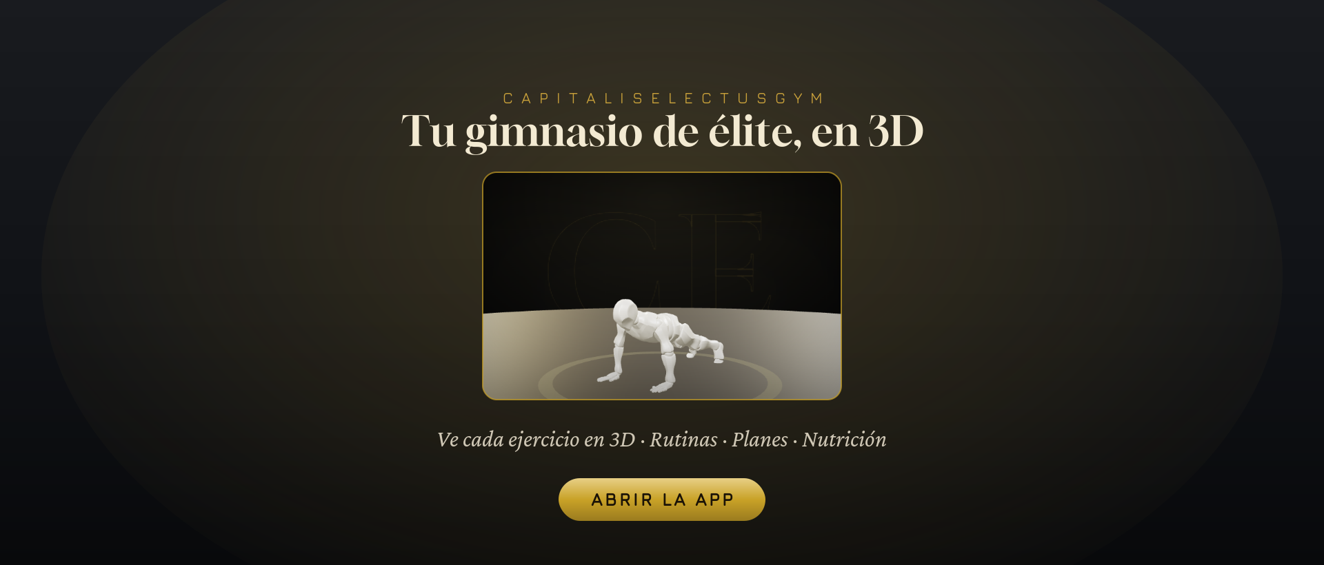 Capitalis Electus Gym — App